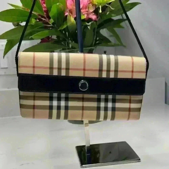 ๐๐ Burberry Nova Check Canvas + Leather Tote/Shoulder Bag + Dust Bag EUC! - Picture 5 of 15